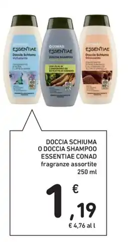 Spazio Conad Doccia schiuma o doccia shampoo ESSENTIAE CONAD offerta