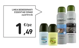 Spazio Conad Linea dedodoranti ESSENTIAE CONAD offerta