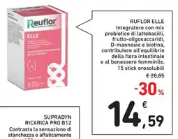 Spazio Conad Ruflor elle integratore con mix probiotico di lattobacilli offerta