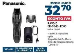 Sinergy Panasonic RASOIO ER-GB43- K503 offerta