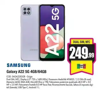 Galaxy a22 5g 4 gb / 64 gb