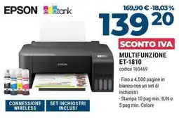 Sinergy EPSON MULTIFUNZIONE ET-1810 offerta