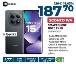 Sinergy xiaomi SMARTPHONE NOTE 15 5G offerta