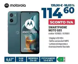Sinergy motorola SMARTPHONE MOTO G05 offerta