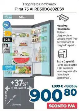Sinergy SAMSUNG Frigorifero Combinato F1rst 75 AI RB50DG602ES9 offerta