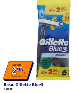 Action Rasoi Gillette Blue3 offerta