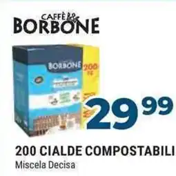 Sinergy Caffè borbone 200 cialde compostabili miscela decisa offerta