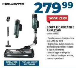 Sinergy Rowenta SCOPA RICARICABILE RH9A32WO offerta