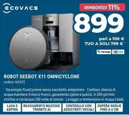 Sinergy Ecovacs robot deebot X11 omnicyclone offerta