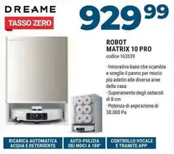 Sinergy Dreame robot matrix 10 pro offerta