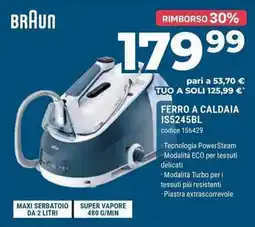 Sinergy BRAUN FERRO A CALDAIA IS5245BL offerta