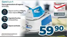 Sinergy BRAUN CareStyle 1 Ferro generatore di vapore IS1012BL offerta