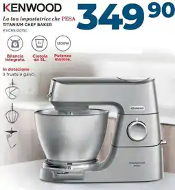 Sinergy KENWOOD TITANIUM CHEF BAKER KVC65.001SI offerta
