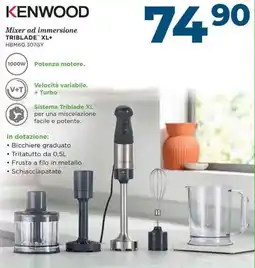 Sinergy Kenwood mixer ad immersione triblade xl+ HBM60.307GY offerta