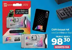Sinergy Tele system cam tivùsat 4k con card tivùsat black offerta