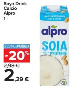 Carrefour Express Soya Drink Calcio Alpro offerta