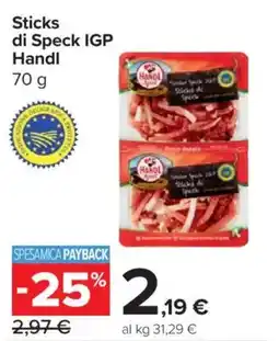 Carrefour Express Sticks di Speck IGP Handl offerta