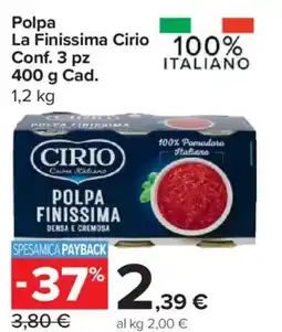 Carrefour Express Polpa La Finissima Cirio offerta