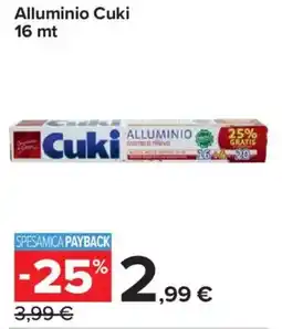 Carrefour Express Alluminio Cuki 16 mt offerta