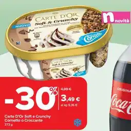 Carrefour Carte D'Or Soft e Crunchy Cornetto o Croccante offerta