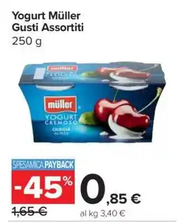 Carrefour Yogurt Müller Gusti Assortiti offerta