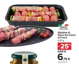 Carrefour Spiedino di Suino Aia Carne al Fuoco offerta
