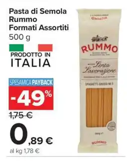 Carrefour Pasta di Semola Rummo Formati Assortiti offerta