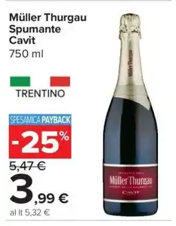 Carrefour Müller Thurgau Spumante Cavit offerta