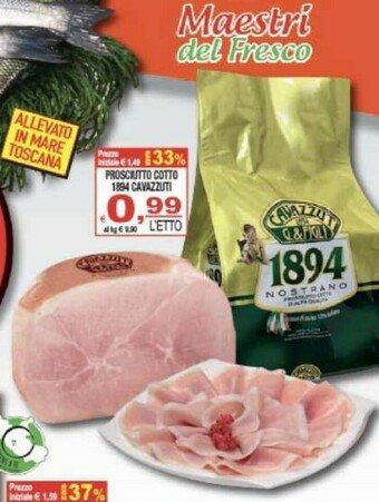 CTS Supermercati Prosciutto cotto offerta