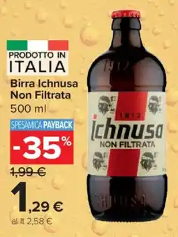 Carrefour Express Birra Ichnusa Non Filtrata offerta