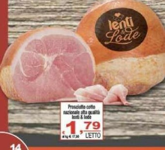 CTS Supermercati Prosciutto cotto offerta