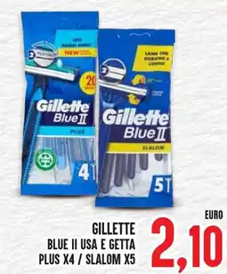 Al Discount Gillette blue ii usa e getta plus x4/slalom x5 offerta