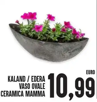 Kaland / edera vaso ovale ceramica mamma