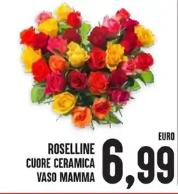 Al Discount Roselline cuore ceramica vaso mamma offerta