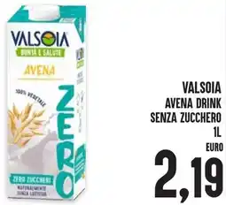 Al Discount Valsoia avena drink senza zucchero offerta