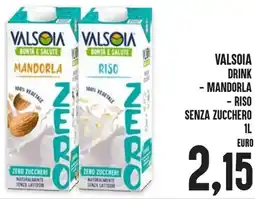 Al Discount Valsoia drink - mandorla - riso senza zucchero offerta
