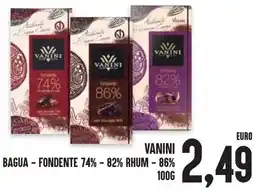 Al Discount Vanini bagua - fondente 74% - 82% rhum - 86% offerta