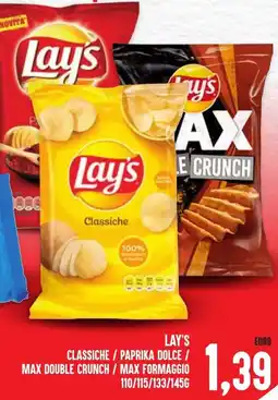 Al Discount Lay's classiche / paprika dolce / max double crunch / max formaggio offerta