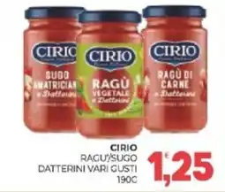 Eté Cirio ragu'/sugo datterini offerta