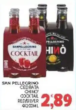 Eté San pellegrino cedrata chino' cocktail red silver offerta