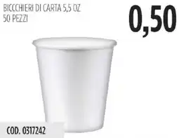Carico Cash & Carry Biccchieri di carta 5,5 oz offerta