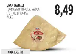 Carico Cash & Carry Gran castelli formaggio duro da tavola 1/8 - 1/16 di forma offerta