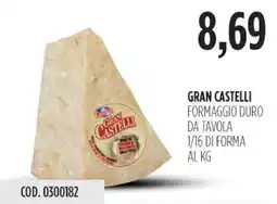 Carico Cash & Carry Gran castelli formaggio duro da tavola 1/16 di forma offerta