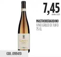 Carico Cash & Carry Mastroberardino vino greco di tufo offerta