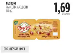 Carico Cash & Carry Negroni pancetta a cubetti offerta
