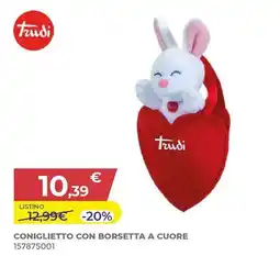 Toys Center Trudi coniglietto con borsetta a cuore 157875001 offerta
