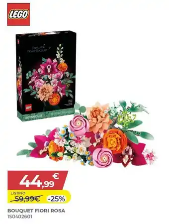 Lego bouquet fiori rosa 150402601