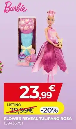 Toys Center Barbie flower reveal tulipano rosa 159435701 offerta
