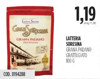 Carico Cash & Carry Latteria soresina grana padano grattugiato offerta