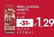 Bennet Birra la rossa MORETTI offerta